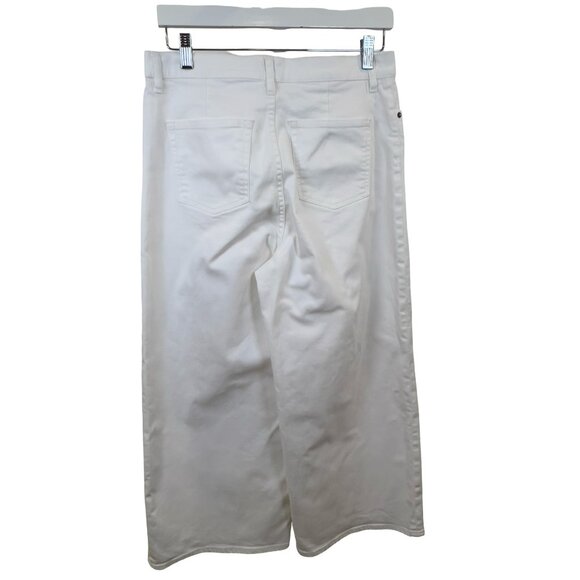J. Crew White Rayner Wide Leg Cropped Jeans Size 31 - Picture 4 of 8